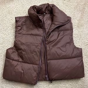 Womens Brown puffer vest